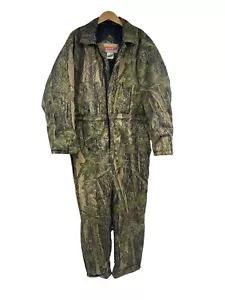 Winchester Coveralls Mens Large TreBark Camo Insulated One Piece Hunting Vintage - Picture 1 of 8