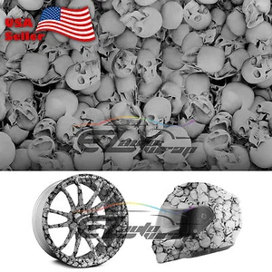19"x38" Hydrographic Film Hydro Dipping Water Transfer Black Skull Skeleton #13 - Picture 1 of 6