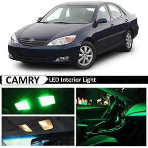 Kit de paquete de 10 luces LED interiores verdes para Toyota Camry 2002-2006 - Imagen 1 de 8