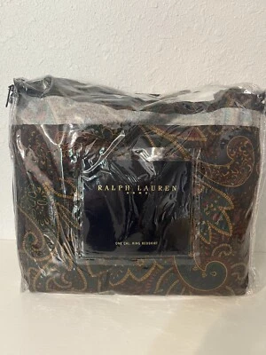 ¡Nuevo! Falda de cama RALPH LAUREN Paisley Ascot California “Occidental” King Polvo VOLANTES Foto 1 de 4