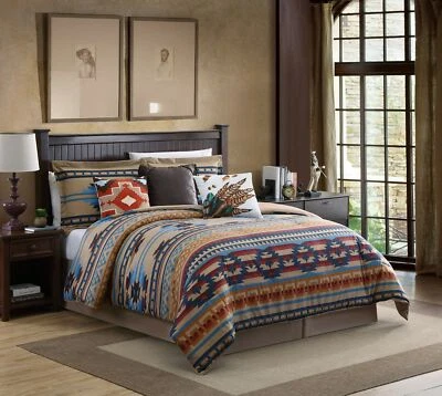 Chezmoi Collection 7-Piece Southwestern Geometric Tribal Printed Comforter Set - Image 1 of 4