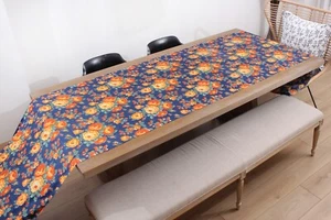 Roller Print On Cotton Fabric Uzbek 4.45 meters VINTAGE FAST Shipment 14806 - Picture 1 of 4