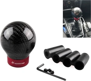 Universal Car Carbon Fiber Truck Gear Shift Knob Shifter Lever Manual Automatic - Picture 1 of 12