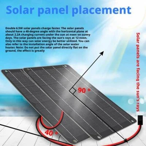 Portable Solar Power Bank Solar Panel Cell Phone Charger For Outdoor Z8B3 - Zdjęcie 1 z 10