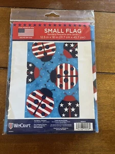 Gartenflagge Americana Marienkäfer rot weiß & blau Sterne 12,5""x18"" WinCraft patriotisch - Bild 1 von 2