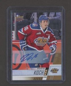 2017-18 autógrafos CHL #27 Davis Koch cubierta superior - Imagen 1 de 1