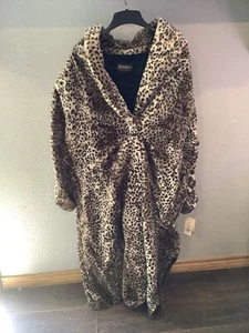 Vintage 80s Monterey Fashions Faux Fur TRENCH Coat Leopard Rare 3x NEW W TAGS ! - Picture 1 of 7
