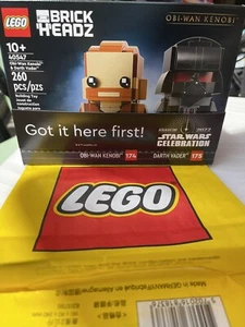 LEGO Obi Wan Kenobi Darth Vader Brickheadz 2022 Star Wars Celebration Exclusive - Picture 1 of 2