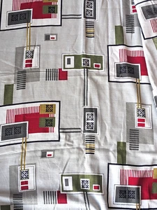 6 Curtain Panels Vintage Barkcloth Fabric each 31" x 86" Beautiful Drapes Mcm - Picture 1 of 12