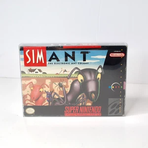 SimAnt Super Nintendo SNES gioco autentico SOLO SCATOLA con protezione in plastica - Foto 1 di 14