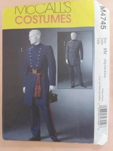 McCall's 4745 Men's Civil War Costume Pattern Size XL, XXL, XXXL, 46-56 - Foto 1 di 2