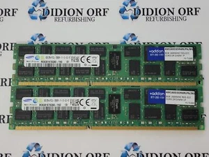 Set of 2 SAMSUNG 8GB DDR3L SERVER RAM PC3L-12800R 2Rx4 M393B1K70QB0-YK0 SKU 4590 - Picture 1 of 1
