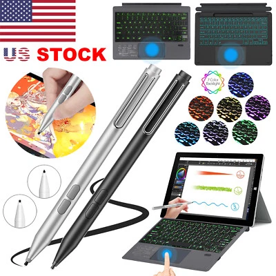 For Microsoft Surface 9/8/7/6/5/4/3 Backlit Touchpad Keyboard w/Stylus Pen US - Image 1 of 4