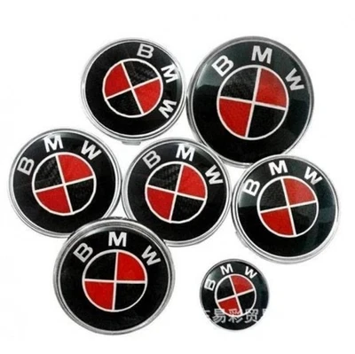Juego de 7 insignias emblema capó bota negro rojo B-M-W 82 mm 74 mm 68 mm 45 mm Foto 1 de 3
