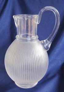 Jarra Lalique Langeais 32 onzas esmerilado acanalado y cristal transparente 9 pulgadas - Imagen 1 de 6