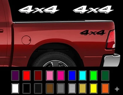 4x4 Decal Set Fits: Dodge Ram Dakota Truck Bed Decal Set Vinyl Stickers - Image 1 of 3