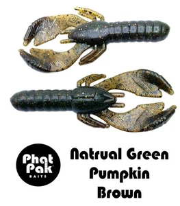 Phat Pak Cebos - Señuelo de pesca de lubina Beasty Bug Craw plástico suave 15ct 3,8" - Imagen 1 de 27