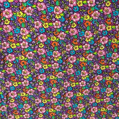 2+ Yard Donna Mollo Fabric Going Buggy Dainty Florals Pucker Crepe Finish 44 W - Image 1 of 4