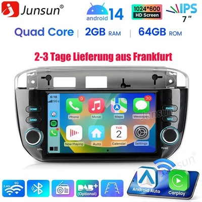 2+64G Carplay Android14 Autoradio Für Fiat Grande Punto EVO Linea 12-15 GPS Navi - Bild 1 von 4