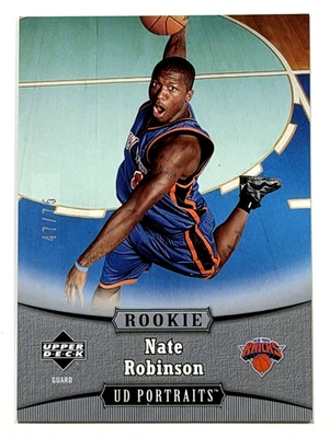 Tarjeta de novato Nate Robinson 2005-06 cubierta superior retratos RC UD/75 Foto 1 de 2