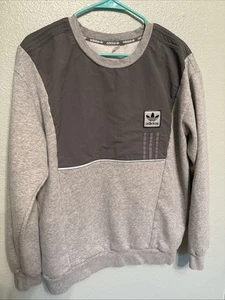 EUC ADIDAS ORIGINAL Sweatshirt TREFOIL Crew Neck Trainingspullover Herren M/L grau - Bild 1 von 6