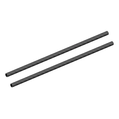 2 Pack 6x4x400mm Carbon Fiber Round Tubes 3K Roll Wrapped Tube for RC Airplane - Image 1 of 4