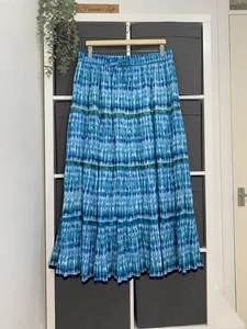 Roman Flare Maxi Skirt Size 16 Pull On Elastic Waist Peasant Gypsy Boho Hippy - Picture 1 of 8