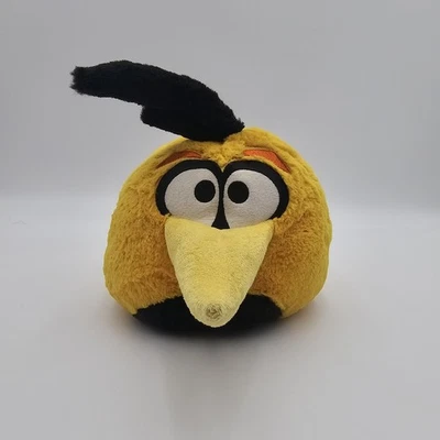 Angry Birds 5" Plush Bubbles yellow Bird orange 2012 Commonwealth Rovio No Sound - Image 1 of 4