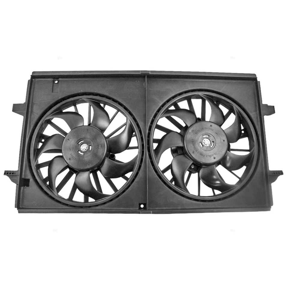 Dual Cooling Fan fits Chevy Malibu Pontiac G6 Saturn Aura 6 cyl Motor Assembly - Image 1 of 4