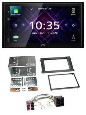 JVC DAB 2DIN MP3 Bluetooth USB Autoradio für Porsche Cayenne 2002-2007 - Bild 1 von 4