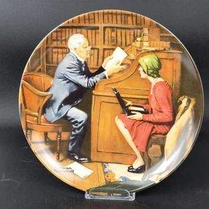 Placa de colección Norman Rockwell The Professor Collector Knowles 1986 en caja arte de EE. UU. - Imagen 1 de 6