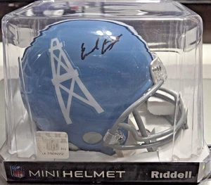 EARL CAMPBELL Autographed Throwback '60s Houston Oilers Riddell Mini Helmet COA - Picture 1 of 5