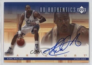 2000-01 Upper Deck Hardcourt UD Authentics Karl Malone #KM Auto HOF - Picture 1 of 3