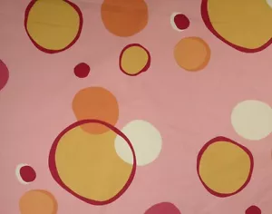 KINGSWAY FEELING GROOVY BUBBLE GUM ROSA KREIS KISSENSTOFF YARD 54" W - Bild 1 von 5