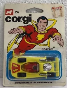 CORGI Junior Jr DC #24 Shazam! Captain Marvel Car Die-Cast Vintage 1979 Mettoy - Picture 1 of 3