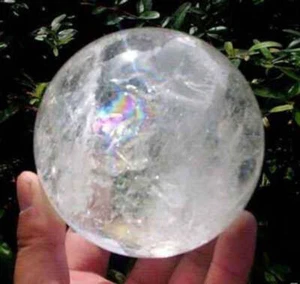 Genuine Natural Clear Quartz Crystal Sphere Ball Healing Gemstone 42-46mm - Picture 1 of 2