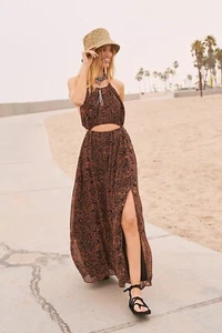 New Free People Holy Smokes Printed Maxi Dress Size XS MSRP: $350 - Picture 1 of 5