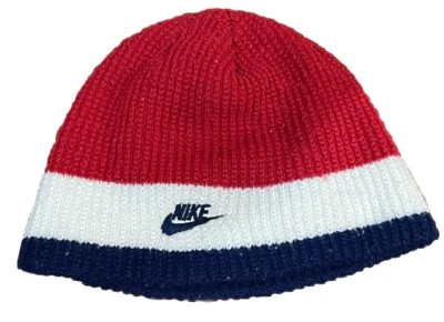 Gorro calavera vintage Nike multicolor tejido rojo blanco y azul marino Foto 1 de 4