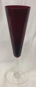COLIN COWIE 4 COPAS FLAUTAS CHAMPÁN RUBÍ ROJO JC PENNEY HOME 9" ALTO GRABADO - Imagen 1 de 9