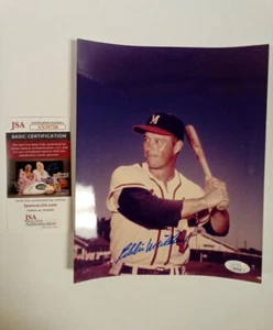 Eddie Mathews Signed Autograph 8X10 Color Photo JSA -1# - Picture 1 of 4