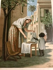 ANTIKER CHROMOLITHOGRAPH VENEZUELA KOSTÜMDRUCK LAS MUJERES ESPANOLAS 1876 - Bild 1 von 12