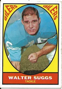 1967 Topps Football Walt (Walter) Suggs #55 Houston Oilers - Picture 1 of 2