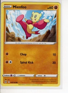 MIENFOO LOST ORIGIN SET CARTA POKEMON 103/196 NM/M - Foto 1 di 1