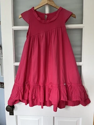 Vestido informal de jersey de algodón rosa brillante NAARTJIE para niñas 10 soleros con volantes XXXXL Foto 1 de 4