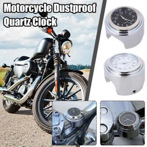 US-Motorcycle Clock For Motorcycle Handlebar Clock Bicycle Black/White best - Picture 1 of 16