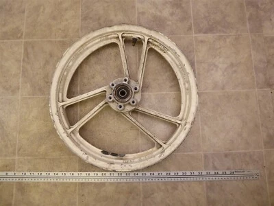 1986 Suzuki GS550ES GS550 S936-1) aro de roda dianteira branco 16 polegadas - Imagem 1 de 4