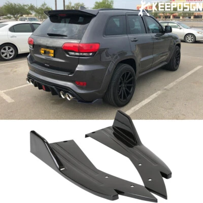 For Jeep Grand Cherokee Rear Bumper Lip Diffuser Splitter Spoiler Glossy Black A - Image 1 of 4