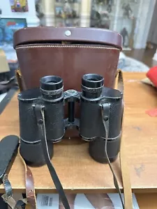 GERMAN DIENSTGLAS 10x50 BEH BINOCULARS - Vintage WWII With case - Picture 1 of 12