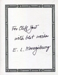E. L. Königsburg Newbery Medaillen Kinder Autor signed Autogramm Exlibris - Bild 1 von 1