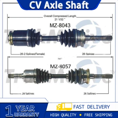TrakMotive CV eje junta CV 2x para Mazda B2600 1987-1993 Foto 1 de 4